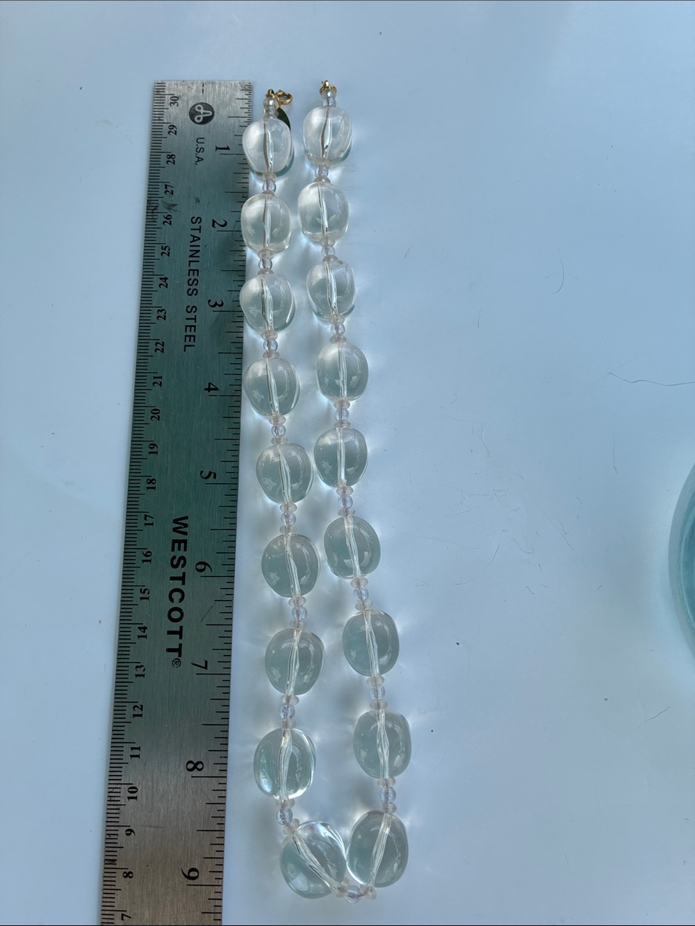 Evoke Clear bead statement necklace